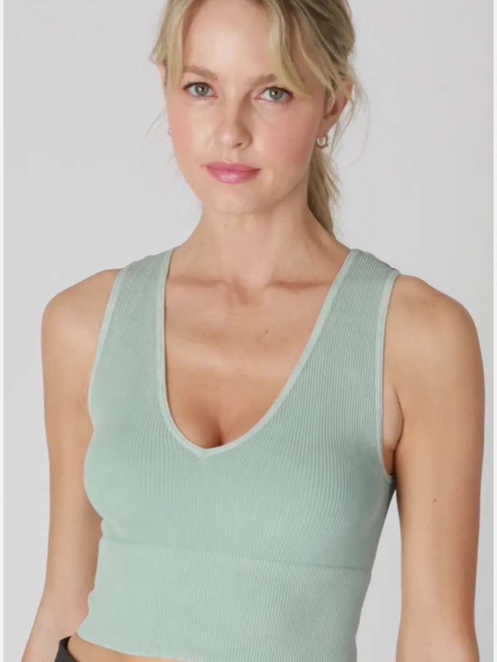 avocado Soft Marigold Ribbed V-Neck Tank - Yellow